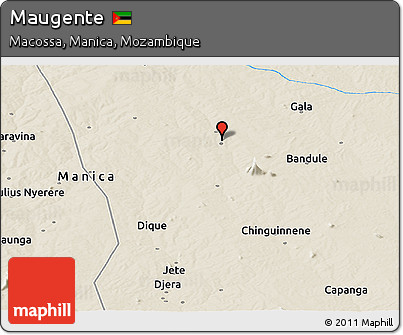 Shaded Relief Panoramic Map of Maugente