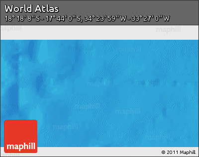 Physical 3D Map of the Area around 18° 1' 4" S, 33° 55' 29" W