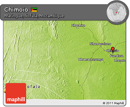 Physical 3D Map of Chimoio