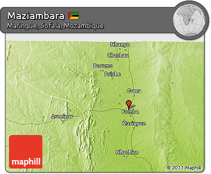 Physical 3D Map of Maziambara