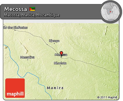 Physical 3D Map of Mecossa