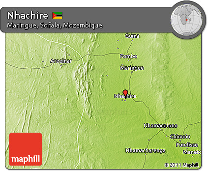 Physical 3D Map of Nhachire
