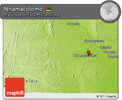 Physical 3D Map of Nhamacolomo