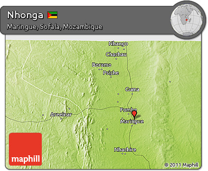 Physical 3D Map of Nhonga