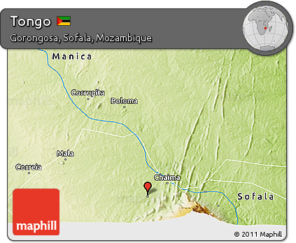 Physical 3D Map of Tongo