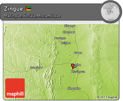 Physical 3D Map of Zingue