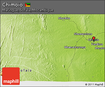 Physical 3D Map of Chimoio