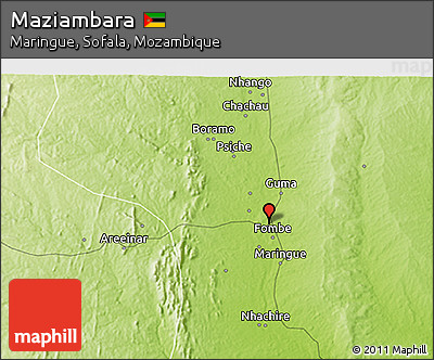 Physical 3D Map of Maziambara