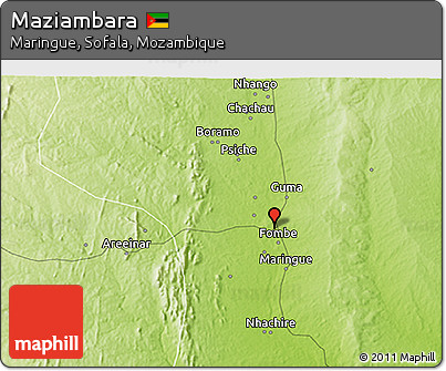 Physical 3D Map of Maziambara