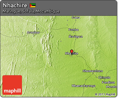 Physical 3D Map of Nhachire