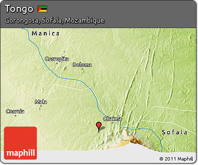 Physical 3D Map of Tongo