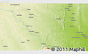 Physical 3D Map of the area around 18° 1' 4" S, 34° 4' 30" E