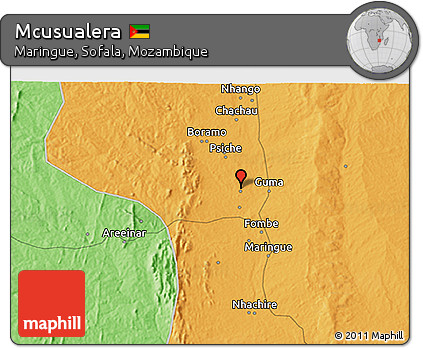 Political 3D Map of Mcusualera