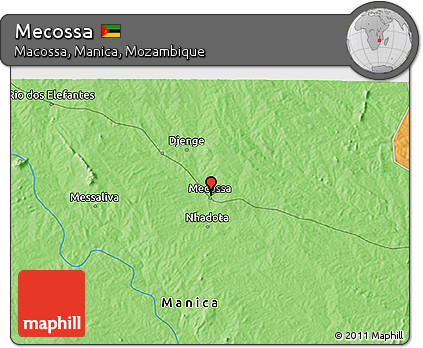 Political 3D Map of Mecossa