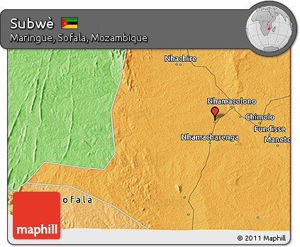 Political 3D Map of Subwè
