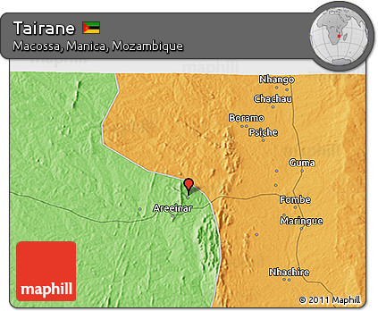 Political 3D Map of Tairane