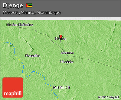 Political 3D Map of Djenge