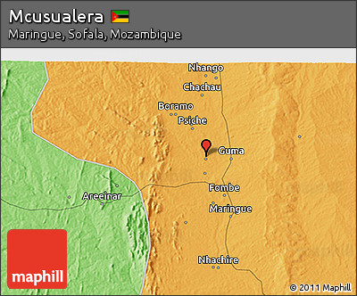 Political 3D Map of Mcusualera