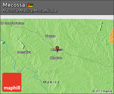 Political 3D Map of Mecossa