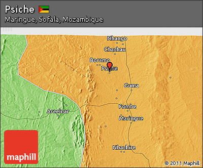 Political 3D Map of Psiche