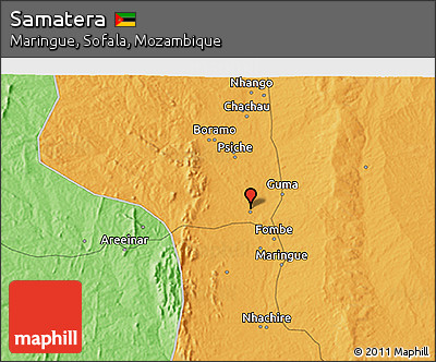 Political 3D Map of Samatera