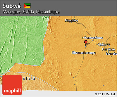 Political 3D Map of Subwè