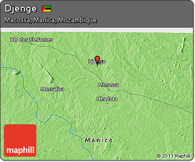 Political 3D Map of Djenge