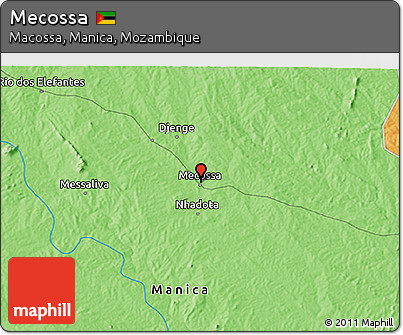 Political 3D Map of Mecossa