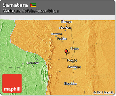 Political 3D Map of Samatera