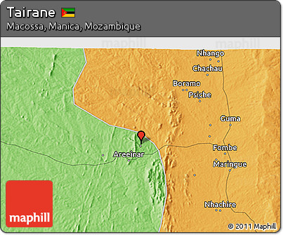 Political 3D Map of Tairane