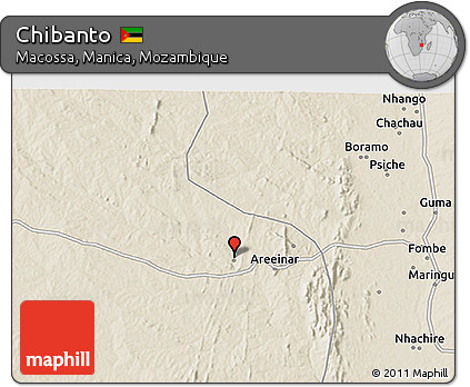 Shaded Relief 3D Map of Chibanto