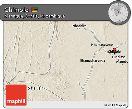 Shaded Relief 3D Map of Chimoio