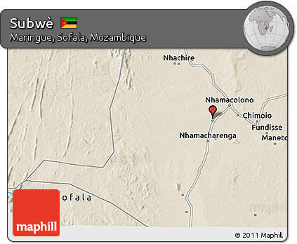 Shaded Relief 3D Map of Subwè