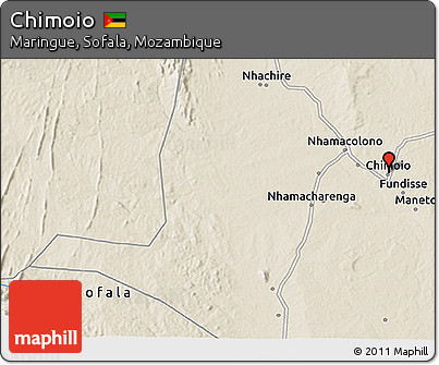 Shaded Relief 3D Map of Chimoio