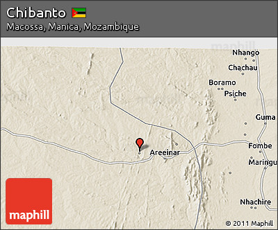 Shaded Relief 3D Map of Chibanto