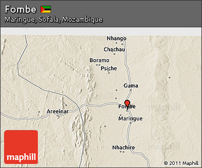 Shaded Relief 3D Map of Fombe