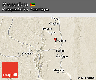 Shaded Relief 3D Map of Mcusualera