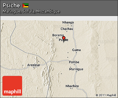 Shaded Relief 3D Map of Psiche
