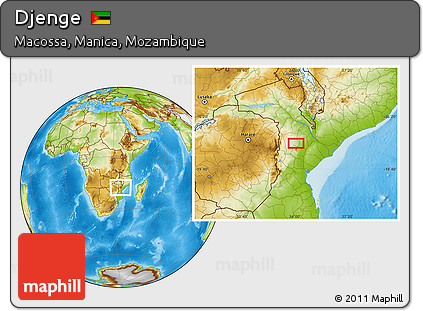 Physical Location Map of Djenge