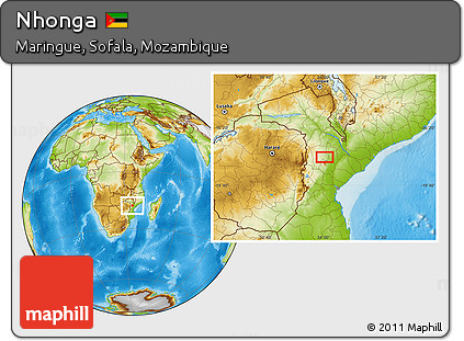 Physical Location Map of Nhonga