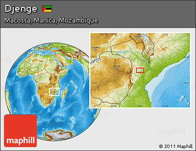 Physical Location Map of Djenge