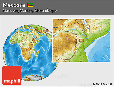 Physical Location Map of Mecossa