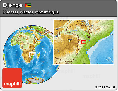 Physical Location Map of Djenge
