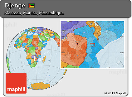 Political Location Map of Djenge