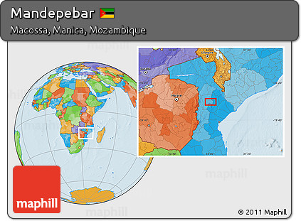Political Location Map of Mandepebar