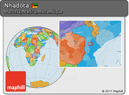 Political Location Map of Nhadota