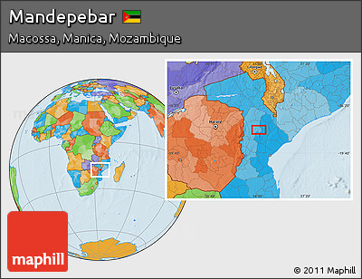Political Location Map of Mandepebar