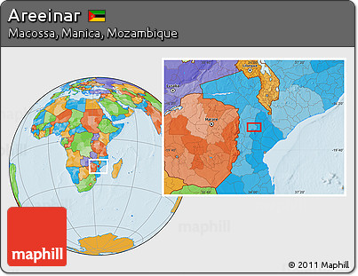Political Location Map of Areeinar