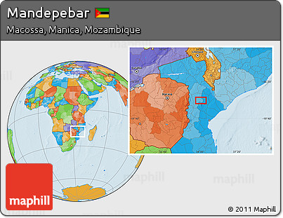 Political Location Map of Mandepebar