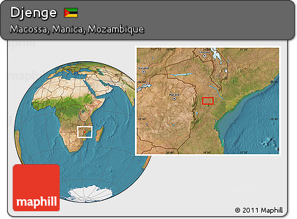 Satellite Location Map of Djenge